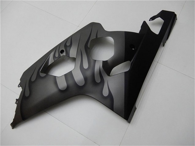 2004-2005 Suzuki GSXR 600/750 Motorcycle Fairings - Grey Black Flame Australia
