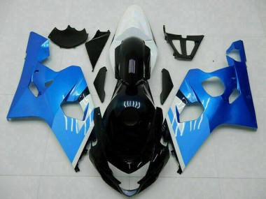 2004-2005 Suzuki GSXR 600/750 Motorcycle Fairings - White Blue Black Australia
