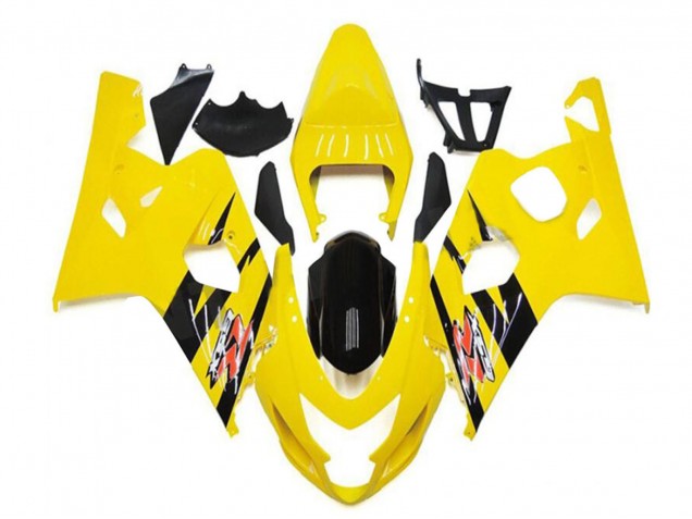 2004-2005 Suzuki GSXR 600/750 Motorcycle Fairings - Yellow Glossy Black Australia