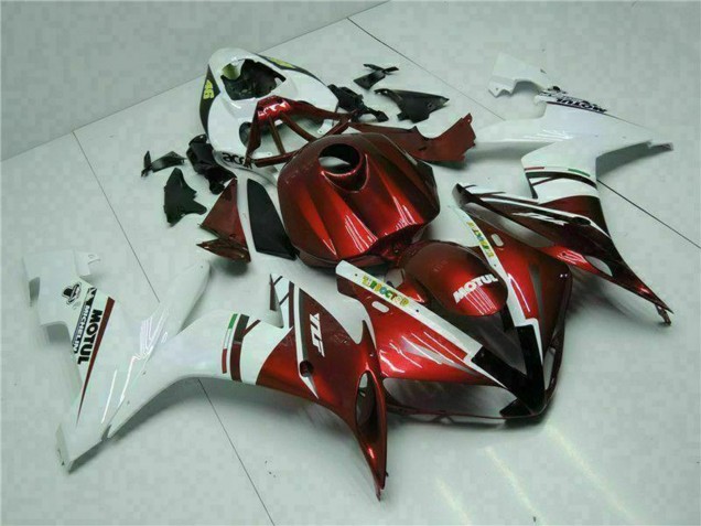 2004-2006 Yamaha YZF R1 Motorcycle Fairings - White Red Yellow Motul 46 Australia