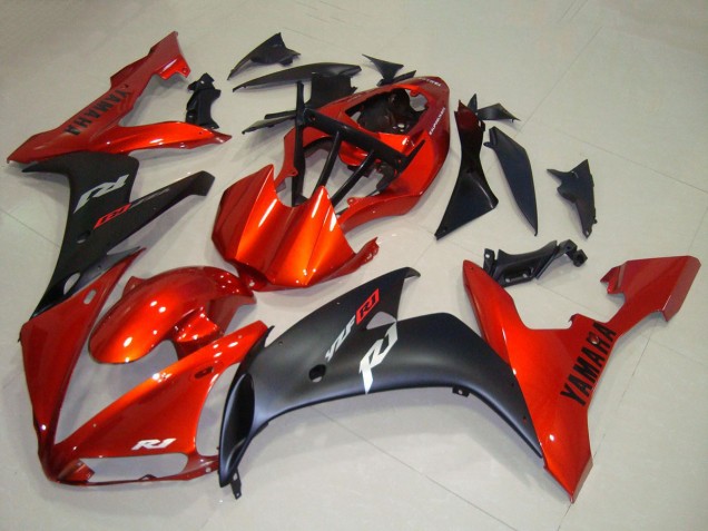 2004-2006 Yamaha YZF R1 Motorcycle Fairings - Red Matte Black Australia