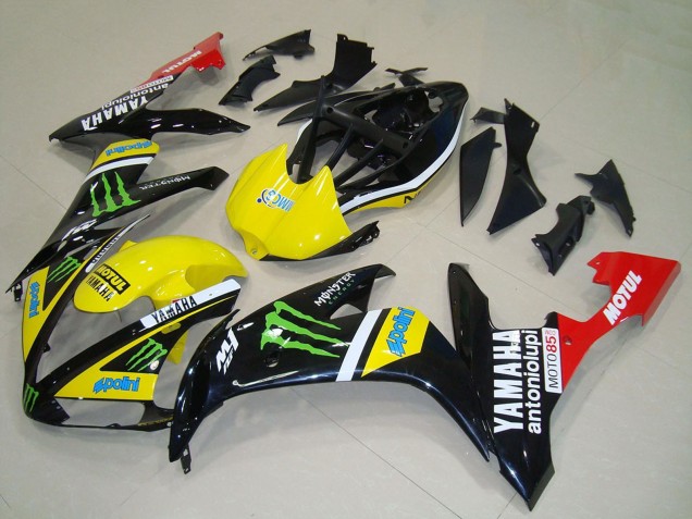 2004-2006 Yamaha YZF R1 Motorcycle Fairings - Yellow White Black Red Green Monster Red White Motul Australia