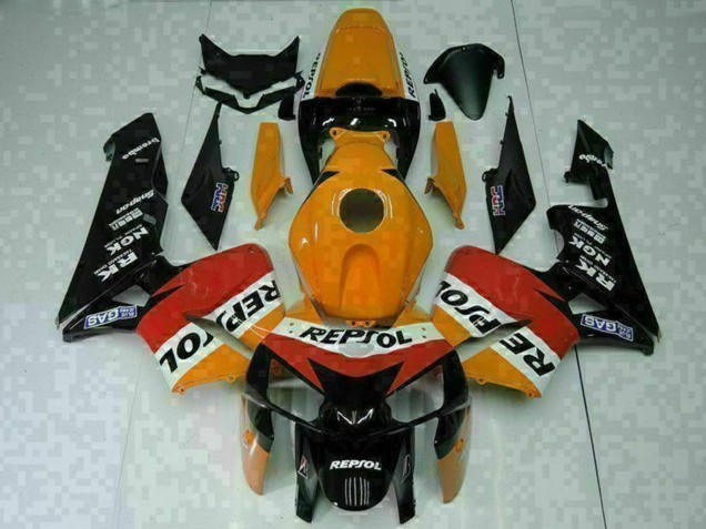 2005-2006 Honda CBR600RR Motorcycle Fairings - Orange White Red Black Repsol Australia