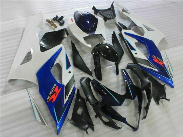 2005-2006 Suzuki GSXR 1000 Motorcycle Fairing Kits - White Blue Glossy Black Australia