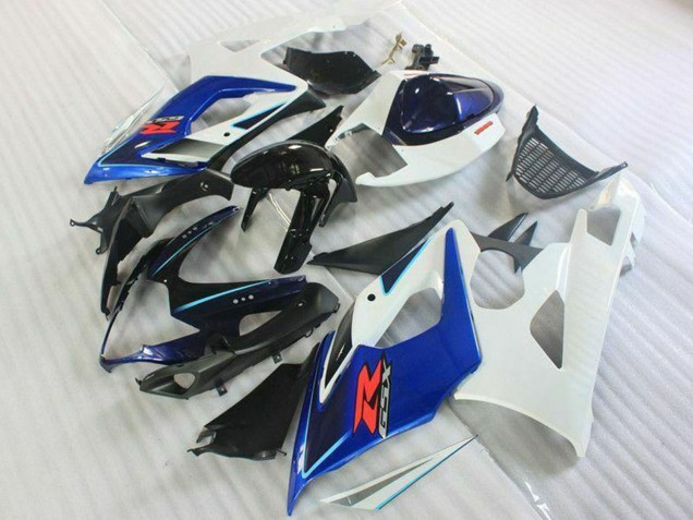 2005-2006 Suzuki GSXR 1000 Motorcycle Fairing Kits - White Blue Glossy Black Australia