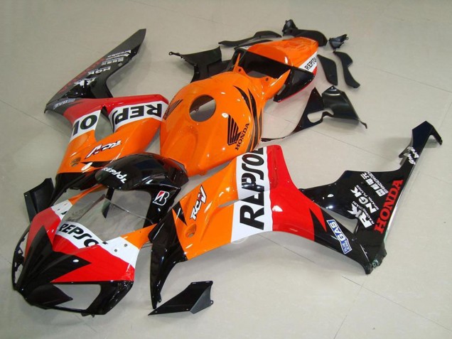 2006-2007 Honda CBR1000RR Motorcycle Fairings - Orange White Red Glossy Black New Repsol Australia