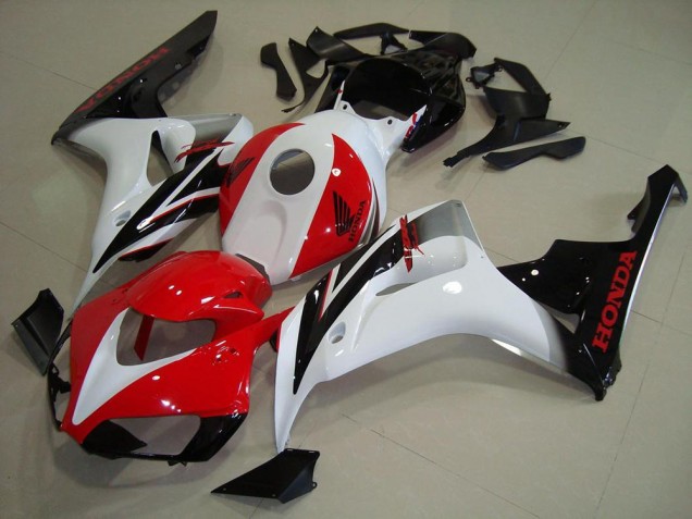2006-2007 Honda CBR1000RR Motorcycle Fairings Kit - White Red Glossy Black Australia