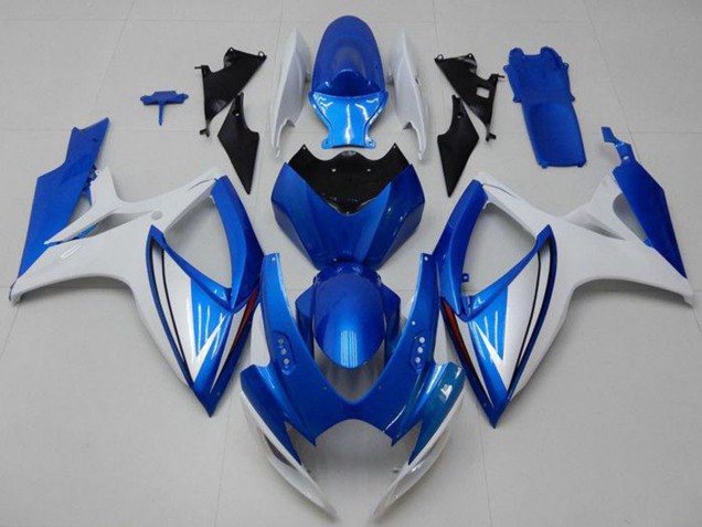 2006-2007 Suzuki GSXR 600/750 Motorcycle Fairings - White Blue Australia