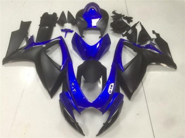 2006-2007 Suzuki GSXR 600/750 Motorcycle Fairings - Blue Matte Black Australia
