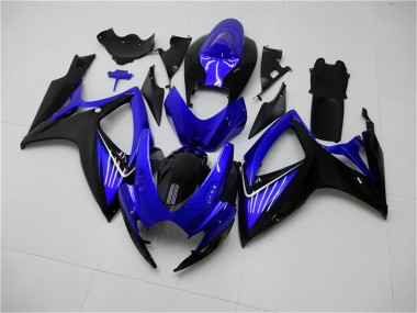 2006-2007 Suzuki GSXR 600/750 Motorcycle Fairings - Blue Glossy Black Australia