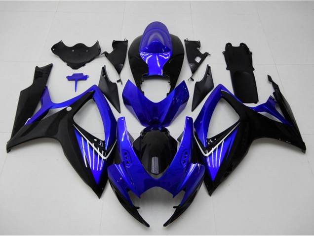 2006-2007 Suzuki GSXR 600/750 Motorcycle Fairings - Blue Glossy Black Australia