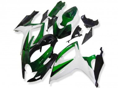 2006-2007 Suzuki GSXR 600/750 Motorcycle Fairings - White Green Glossy Black Australia