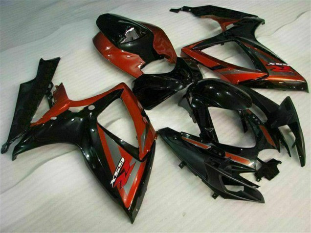 2006-2007 Suzuki GSXR 600/750 Motorcycle Fairings - Glossy Black Red Australia