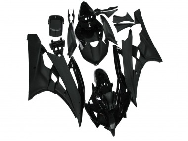 2006-2007 Yamaha YZF R6 Motorcycle Fairing - Glossy Black Matte Black Australia