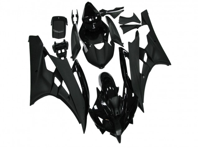 2006-2007 Yamaha YZF R6 Motorcycle Fairing - Glossy Black Matte Black Australia