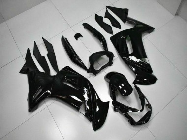 2006-2008 Kawasaki EX650 Motorcycle Fairings - Glossy Black White Australia