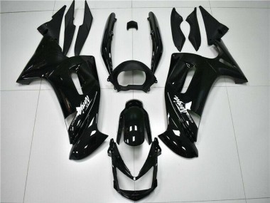 2006-2008 Kawasaki EX650 Motorcycle Fairings - Glossy Black White Australia