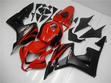 2007-2008 Honda CBR600RR Motorcycle Fairings - Red Matte Black with Decals Australia