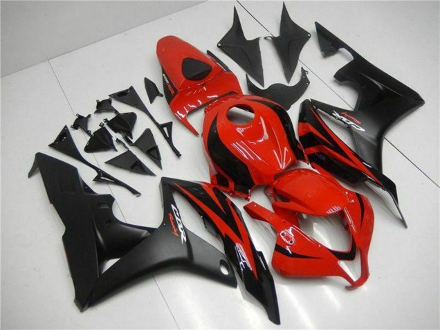 2007-2008 Honda CBR600RR Motorcycle Fairings - Red Matte Black with Decals Australia
