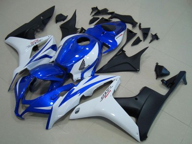 2007-2008 Honda CBR600RR Motorcycle Fairings - White Blue Matte Black Australia