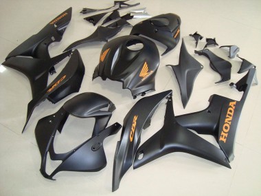 2007-2008 Honda CBR600RR Motorcycle Fairings - Matte Black Gold Decals Australia