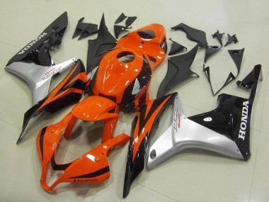2007-2008 Honda CBR600RR Motorcycle Fairing - Silver Orange Glossy Black Australia