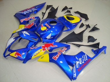 2007-2008 Honda CBR600RR Motorcycle Fairing - Blue Yellow Red Bull Australia