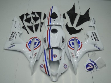 2007-2008 Honda CBR600RR Motorcycle Fairings - White Red Blue R Australia