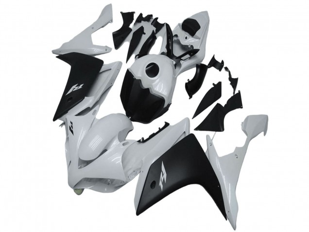 2007-2008 Yamaha YZF R1 Motorcycle Fairing - White Matte Black Australia