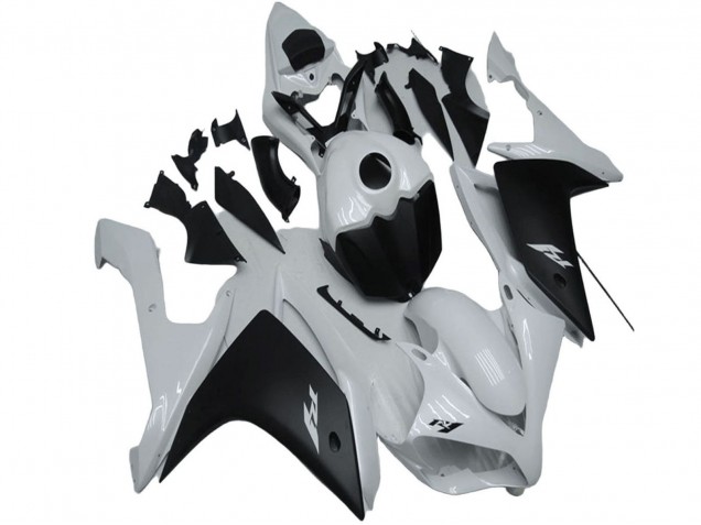 2007-2008 Yamaha YZF R1 Motorcycle Fairing - White Matte Black Australia