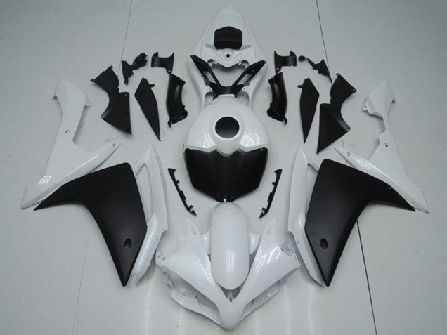 2007-2008 Yamaha YZF R1 Motorcycle Fairing - White Matte Black Australia