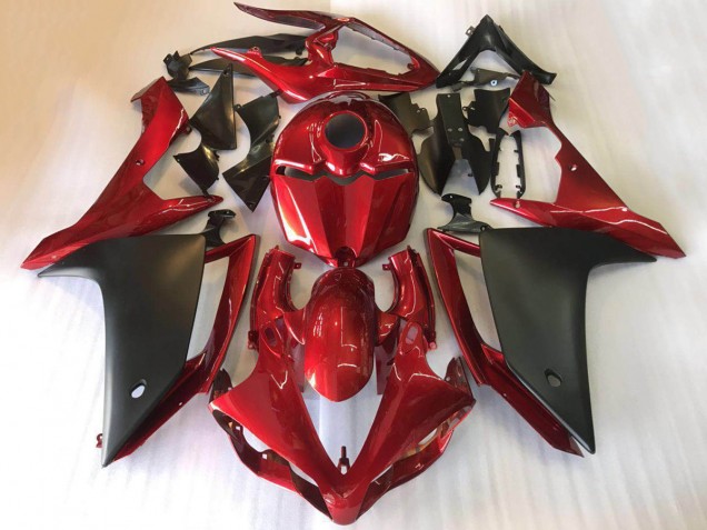 2007-2008 Yamaha YZF R1 Motorcycle Fairings - Red Matte Black Australia