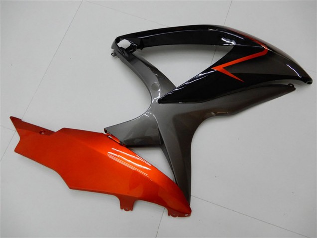 2008-2010 Suzuki GSXR 600/750 Motorcycle Fairings - Orange Grey Glossy Black Australia