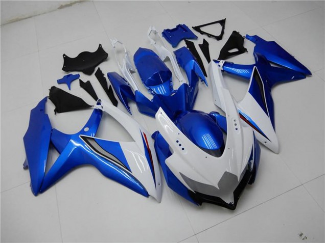 2008-2010 Suzuki GSXR 600/750 Motorcycle Fairings - White Blue Australia