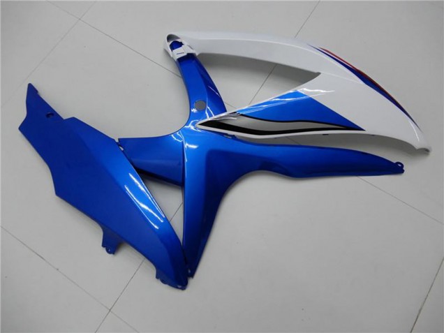 2008-2010 Suzuki GSXR 600/750 Motorcycle Fairings - White Blue Australia