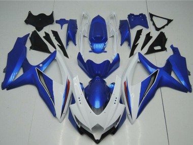 2008-2010 Suzuki GSXR 600/750 Motorcycle Fairings - White Blue Australia