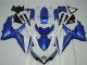 2008-2010 Suzuki GSXR 600/750 Motorcycle Fairings - White Blue Australia
