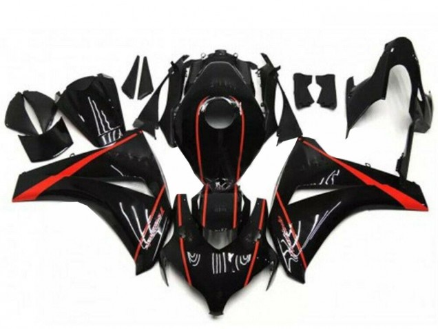 2008-2011 Honda CBR1000RR Motorcycle Fairings - Glossy Black Red Australia