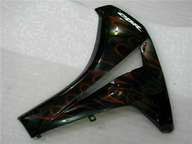 2008-2011 Honda CBR1000RR Motorcycle Fairing Kits - Glossy Black Red Flame Australia