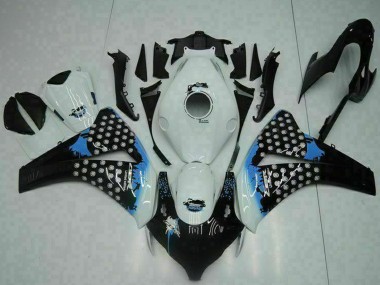 2008-2011 Honda CBR1000RR Motorcycle Fairing - White Blue Glossy Black Australia
