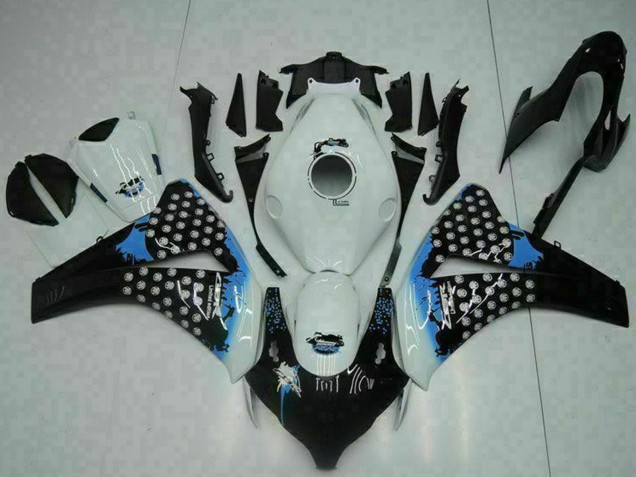 2008-2011 Honda CBR1000RR Motorcycle Fairing - White Blue Glossy Black Australia