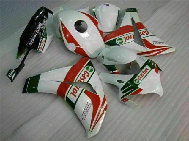 2008-2011 Honda CBR1000RR Motorcycle Fairings - White Red Green Castrol Australia