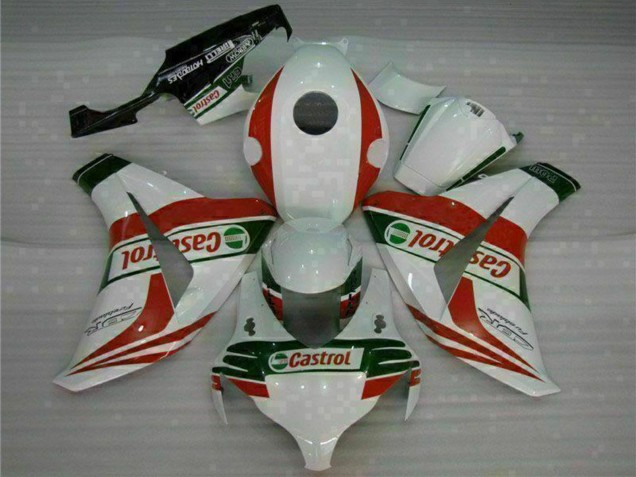 2008-2011 Honda CBR1000RR Motorcycle Fairings - White Red Green Castrol Australia