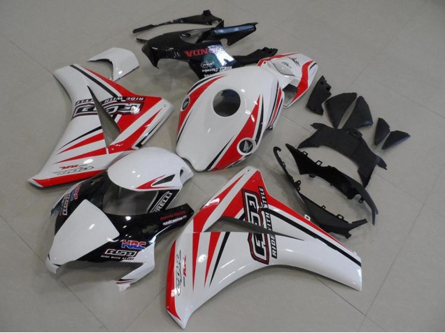 2008-2011 Honda CBR1000RR Motorcycle Fairings - White Red Glossy Black HRC Australia