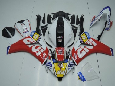 2008-2011 Honda CBR1000RR Motorcycle Fairings - White Red Yellow Black Givi 93 Australia