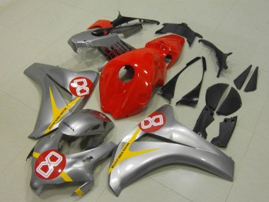 2008-2011 Honda CBR1000RR Motorcycle Fairings - Silver Red Yellow 8 Australia