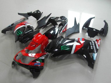 2008-2012 Kawasaki ZX250R Motorcycle Fairings - Glossy Black Red White Green Monster Motul Australia