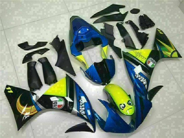 2009-2011 Yamaha YZF R1 Motorcycle Fairings - Blue Yellow Shark Australia