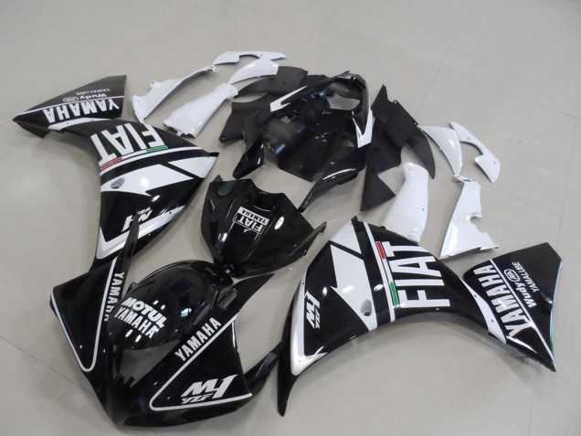 2009-2011 Yamaha YZF R1 Motorcycle Fairings - White Black Motul Fiat Australia