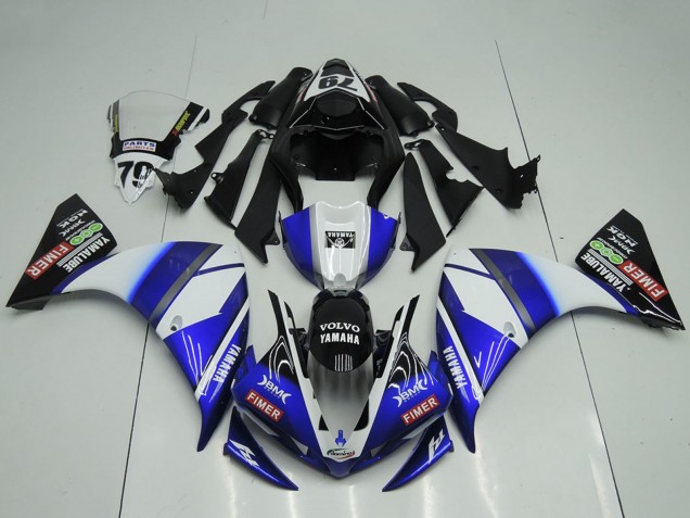 2009-2011 Yamaha YZF R1 Motorcycle Fairings - White Blue Black Sterilgarda Australia
